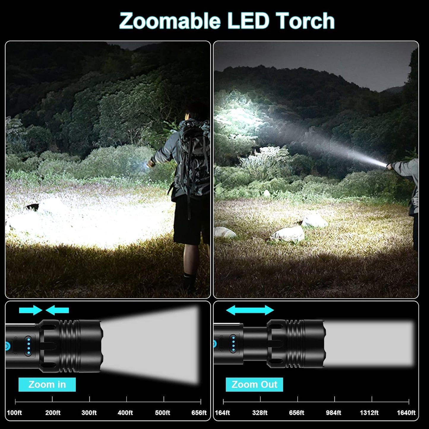 Linterna LED DE LARGO ALCANCE