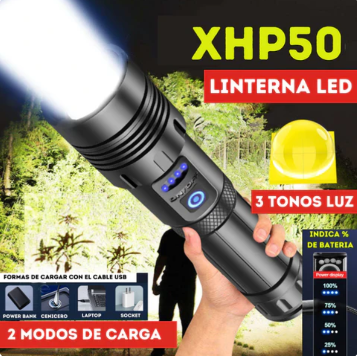 Linterna LED DE LARGO ALCANCE