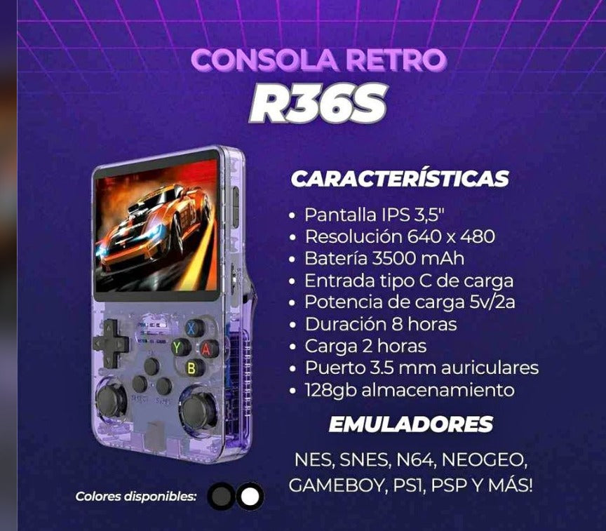Consola de Videojuegos Portátil R36S🎮🎮😊